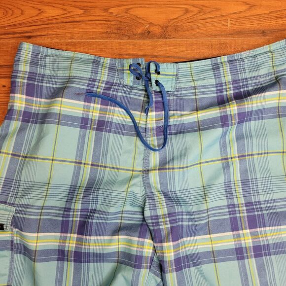 O'Neal‎ Board Shorts Swim Trunks Men's Size 40 XXL Blue Hawaiian Vacation Casual - Picture 4 of 8